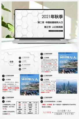 2.3 人口和民族 课件+练习 中图版 初中地理七年级上册