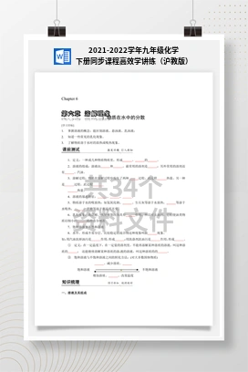 2021-2022学年九年级化学下册同步课程高效学讲练（沪教版）