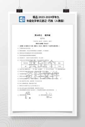 精品 2023-2024学年九年级化学单元速记·巧练（人教版）