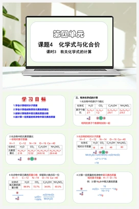 有关化学式的计算（课件） 人教版初中化学九年级上册
