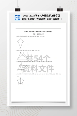 2023-2024学年八年级数学上册专题训练+备考提分专项训练·2024精华版（人教版）
