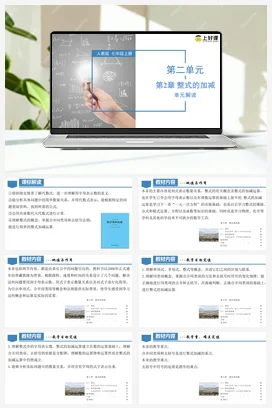 人教版数学七上 第2章 整式的加减 单元测试 解读 复习课件 知识清单