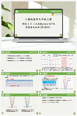 22.1.3 二次函数y=a(x-h)2+k的图象和性质 课件+重难点专项练习（五大题型）-2023-2024学年九年级数学上册同步精品课堂（人教版）