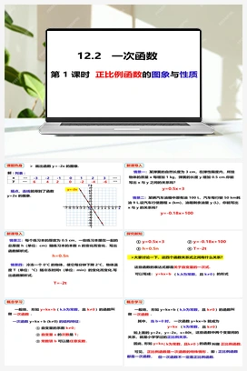 12.2.1正比例函数的图象与性质（课件） 沪科版 初中数学 八年级上册