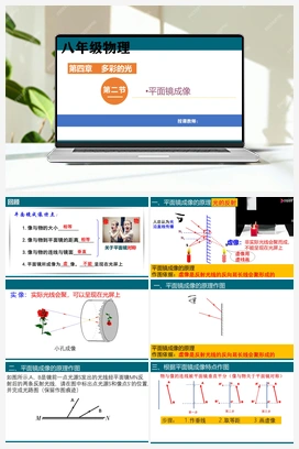 4.2平面镜成像 课件 沪科版初中物理八年级上册