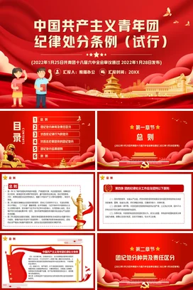 共青团纪律处分条例 党课团课PPT课件模板
