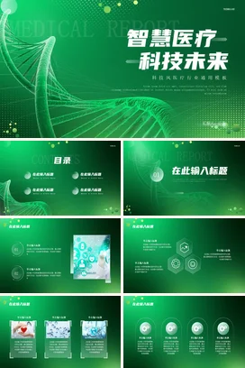 绿色智慧医疗科技DNA产品发布项目介绍工作总结述职报告PPT模板