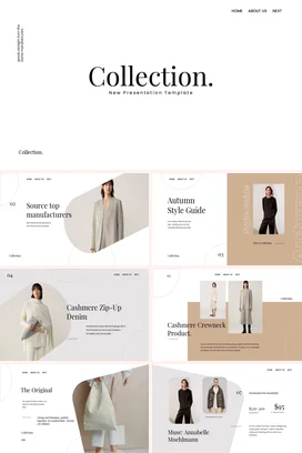 白色极简简约高级感企业Collection 新品展示模板设计PPT模板