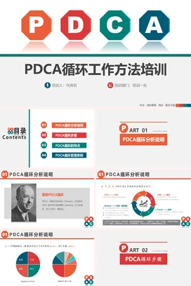 PDCA循环工作方法培训PPT课件模板