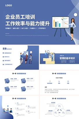 工作效率与能力提升企业内培PPT课件模板