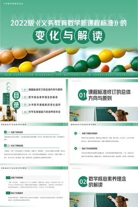 数学新课程标准PPT课件模板