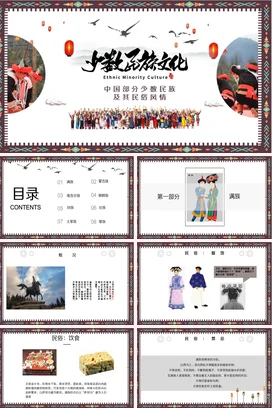 少数民族文化介绍PPT课件模板