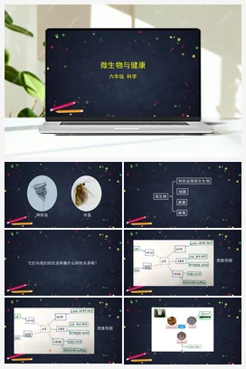 1.7微生物与健康 课件+教案+练习+任务单 教科版小学科学六年级上册
