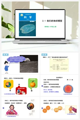 2.1 我们的地球模型 课件+教学设计 教科版小学科学六年级上册