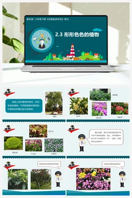 2.3 形形色色的植物（课件+教学设计+记录单） 教科版小学科学六年级下册