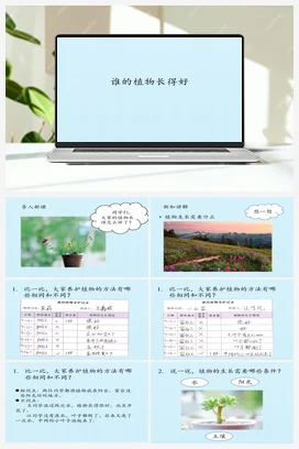 02 谁的植物长得好 (共14张PPT) 课件 人教鄂教版小学科学二年级上册