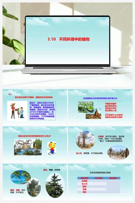 3.10不同环境中的植物 课件+视频 人教鄂教版小学科学四年级下册
