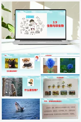 3.9生物与非生物 课件+视频 人教鄂教版小学科学四年级下册