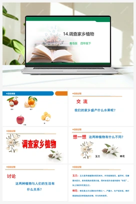 15 调查家乡植物 课件 青岛版小学科学四年级下册