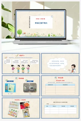 劳动汇报不夸大 课件+教案 人民版小学劳动三年级下册