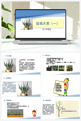 盆栽大葱（一）（课件+教案）-二年级上册劳动教育“小农庄”（校本课程）