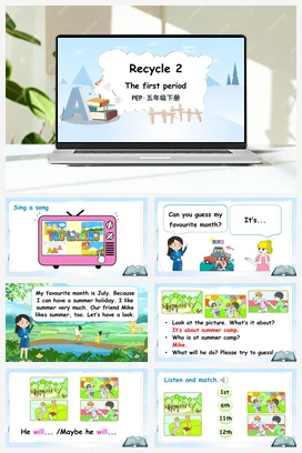 人教PEP版五下 Recycle 2 The first period 课件+教案