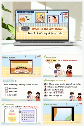 人教PEP版五下 U4 第4课时 B Let’s try & Let’s talk 新课标课件+教案